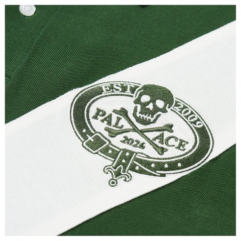 Palace SKULL CREST POLO RACEY GREEN - Style 5