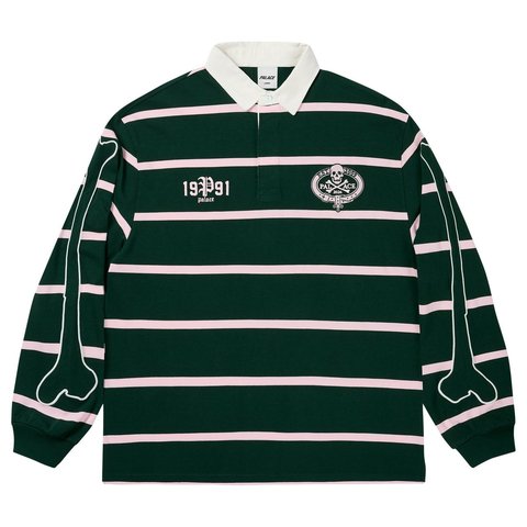 Palace SKULL CREST RUGBY RACEY GREEN - Style 5
