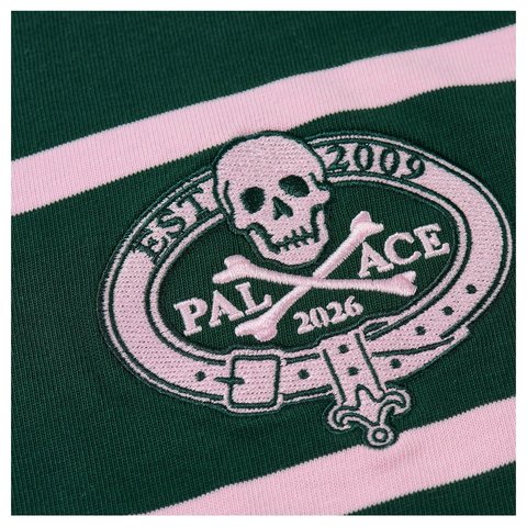 Palace SKULL CREST RUGBY RACEY GREEN - Style 5
