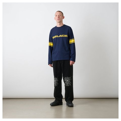 Palace TOUCHDOWN LONGSLEEVE NAVY - Style 4