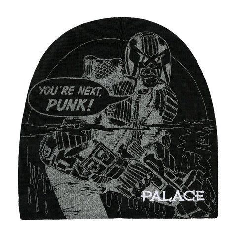 Palace JUDGE DREDD NEIN CUFF BEANIE BLACK - Style 3