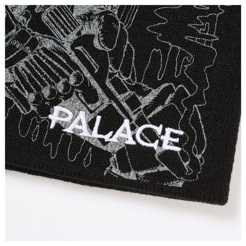 Palace JUDGE DREDD NEIN CUFF BEANIE BLACK - Style 3
