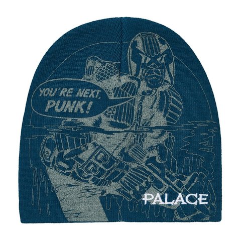 Palace JUDGE DREDD NEIN CUFF BEANIE NAVY - Style 3