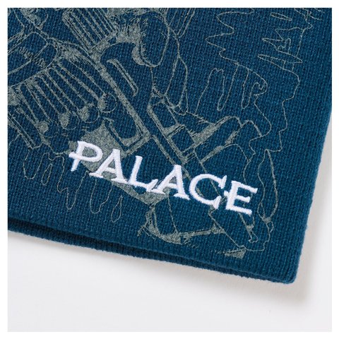 Palace JUDGE DREDD NEIN CUFF BEANIE NAVY - Style 3