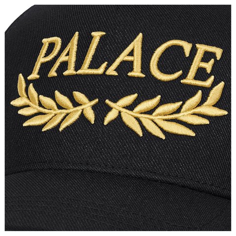 Palace LAUREL P FRAME 5-PANEL SNAPBACK BLACK - Style 3