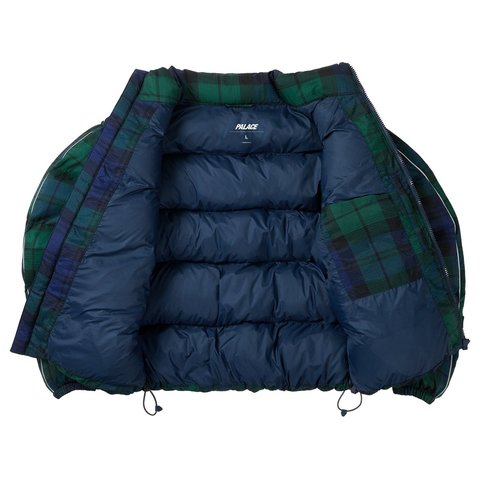 Palace BIG RIPSTOP PUFFA JACKET BLACK WATCH - Style 7