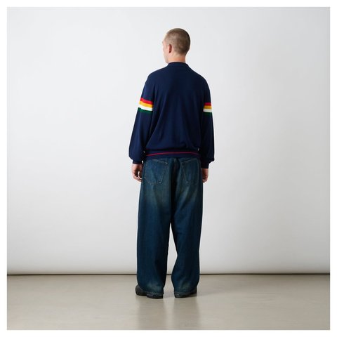 Palace PALTRO STRIPE KNIT NAVY - Style 5