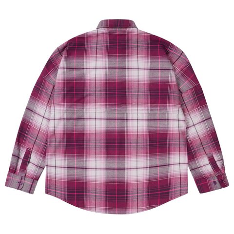 Palace LUMBERYAK OVERSHIRT BURGUNDY PLAID - Style 6