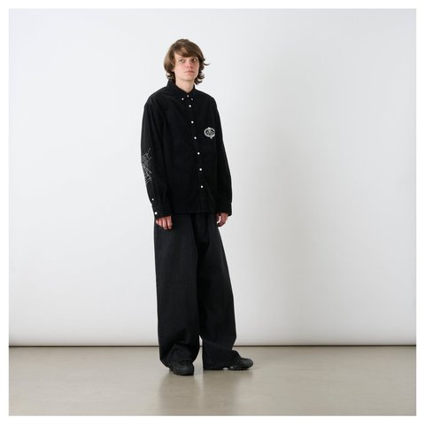 Palace SKULL CREST CORD SHIRT BLACK - Style 8