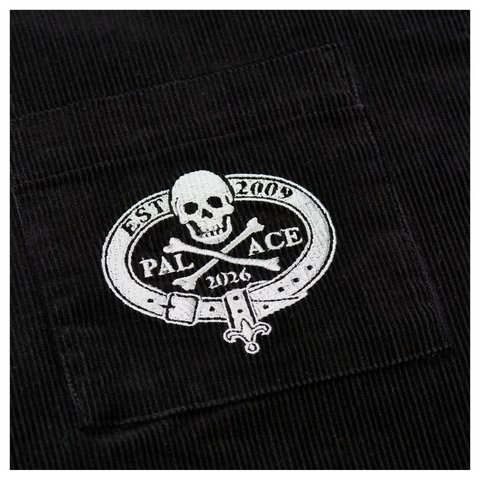Palace SKULL CREST CORD SHIRT BLACK - Style 8