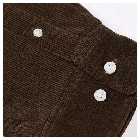 Palace SKULL CREST CORD SHIRT BROWN - Style 8