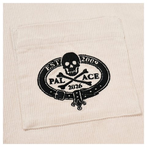Palace SKULL CREST CORD SHIRT WHITE - Style 8