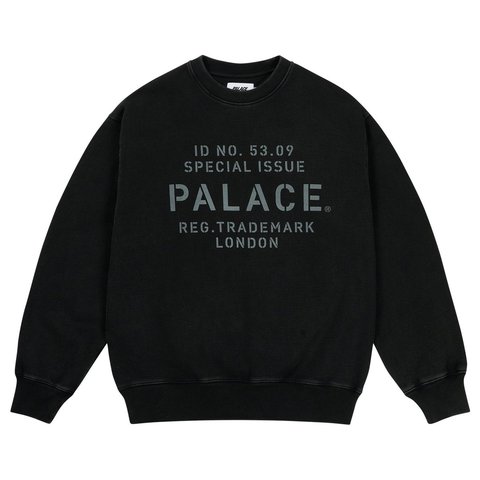 Palace STENCIL CREW BLACK - Style 4
