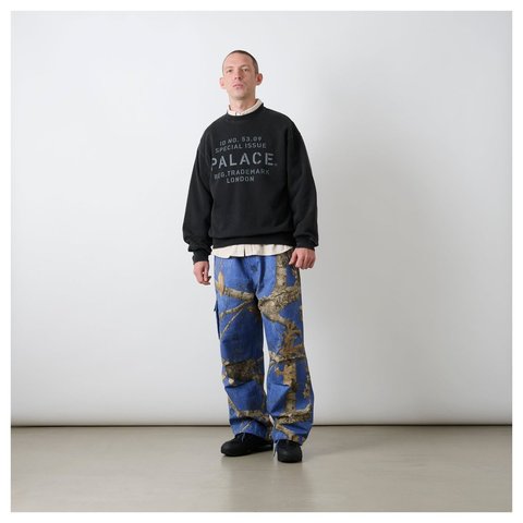 Palace STENCIL CREW BLACK - Style 4