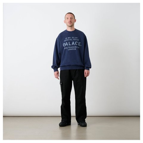 Palace STENCIL CREW NAVY - Style 4