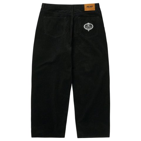Palace SKULL CREST P90 BAGGY CORD BLACK - Style 5