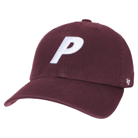 Palace 47' P CLEAN UP 6-PANEL KIDS DARK MAROON