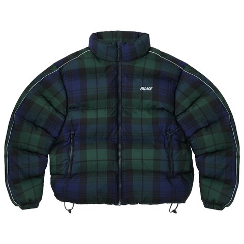 Palace BIG RIPSTOP PUFFA JACKET BLACK WATCH - Colorway