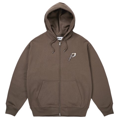 Palace CHECK P3 HOOD CHOCCO BROWN