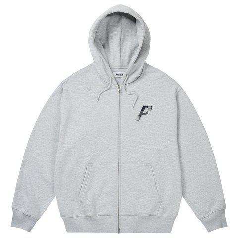 Palace CHECK P3 HOOD GREY MARL