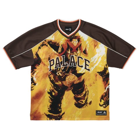 Palace JUDGE DREDD FLAMES MESH JERSEY BROWN