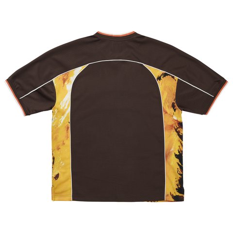 Palace JUDGE DREDD FLAMES MESH JERSEY BROWN - Colorway