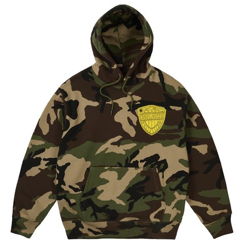 Palace JUDGE DREDD SHIELD HOOD WOODLAND CAMO