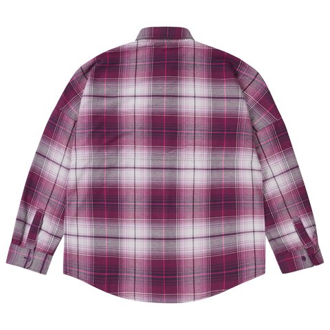 Palace LUMBERYAK OVERSHIRT BURGUNDY PLAID - Colorway