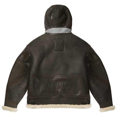 Palace SHEEPSKIN FLYING JACKET BROWN - Colorway