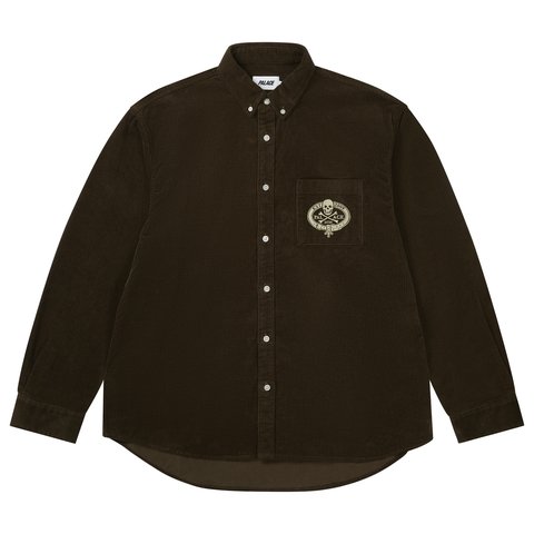 Palace SKULL CREST CORD SHIRT BROWN