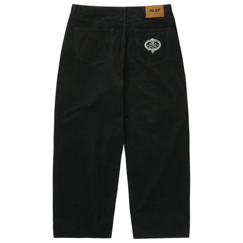 Palace SKULL CREST P90 BAGGY CORD BLACK - Colorway