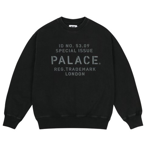 Palace STENCIL CREW BLACK