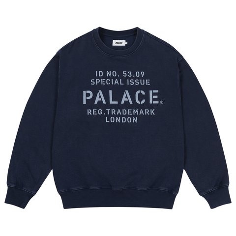 Palace STENCIL CREW NAVY