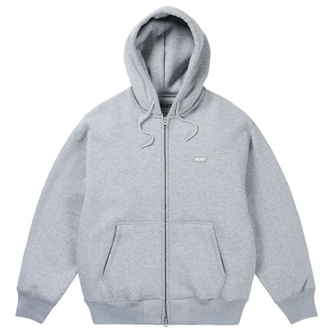 Palace THERMAL BONDED ZIP HOOD GREY MARL