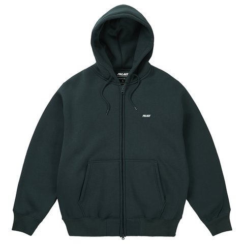 Palace THERMAL BONDED ZIP HOOD RACEY GREEN