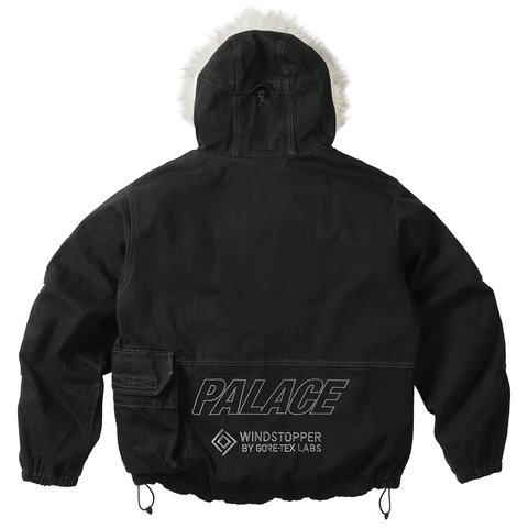 Palace WINDSTOPPER BY GORE-TEX LABS CARGO PARKA BLACK STONEWASH DENIM - Colorway