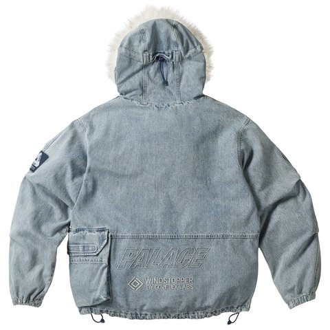 Palace WINDSTOPPER BY GORE-TEX LABS CARGO PARKA LIGHT STONEWASH DENIM - Colorway