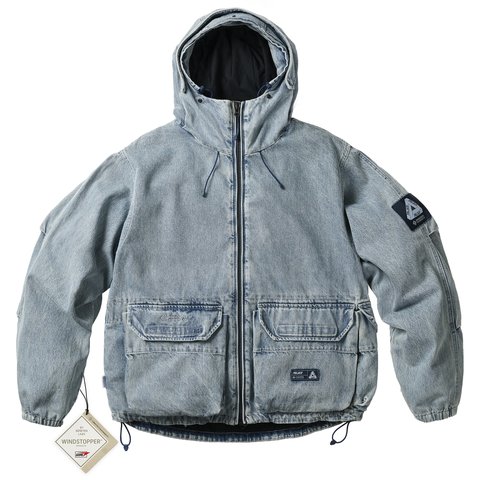 Palace WINDSTOPPER BY GORE-TEX LABS CARGO PARKA LIGHT STONEWASH DENIM - Colorway