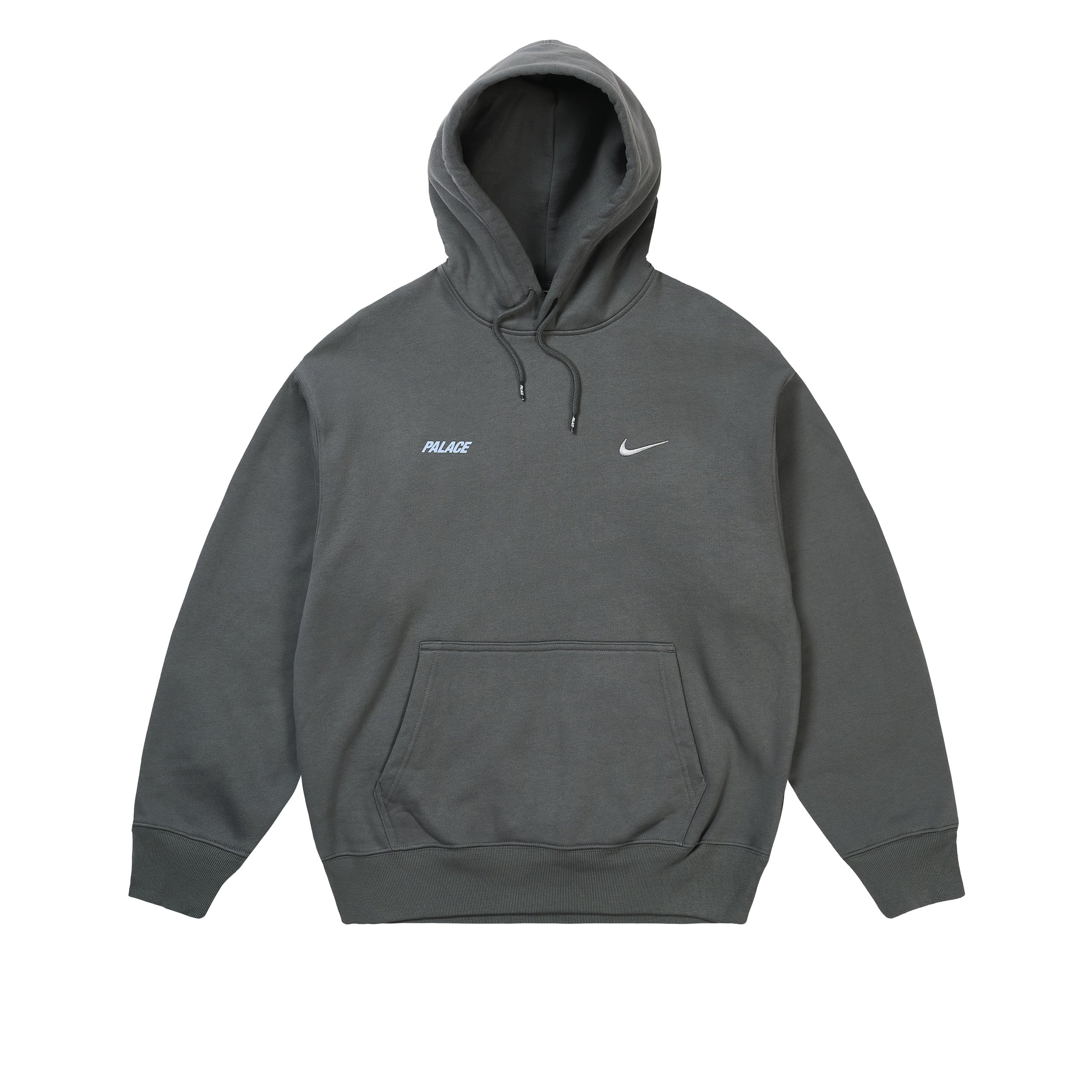 PALACE NIKE FONT SWOOSH HOOD CHARCOAL