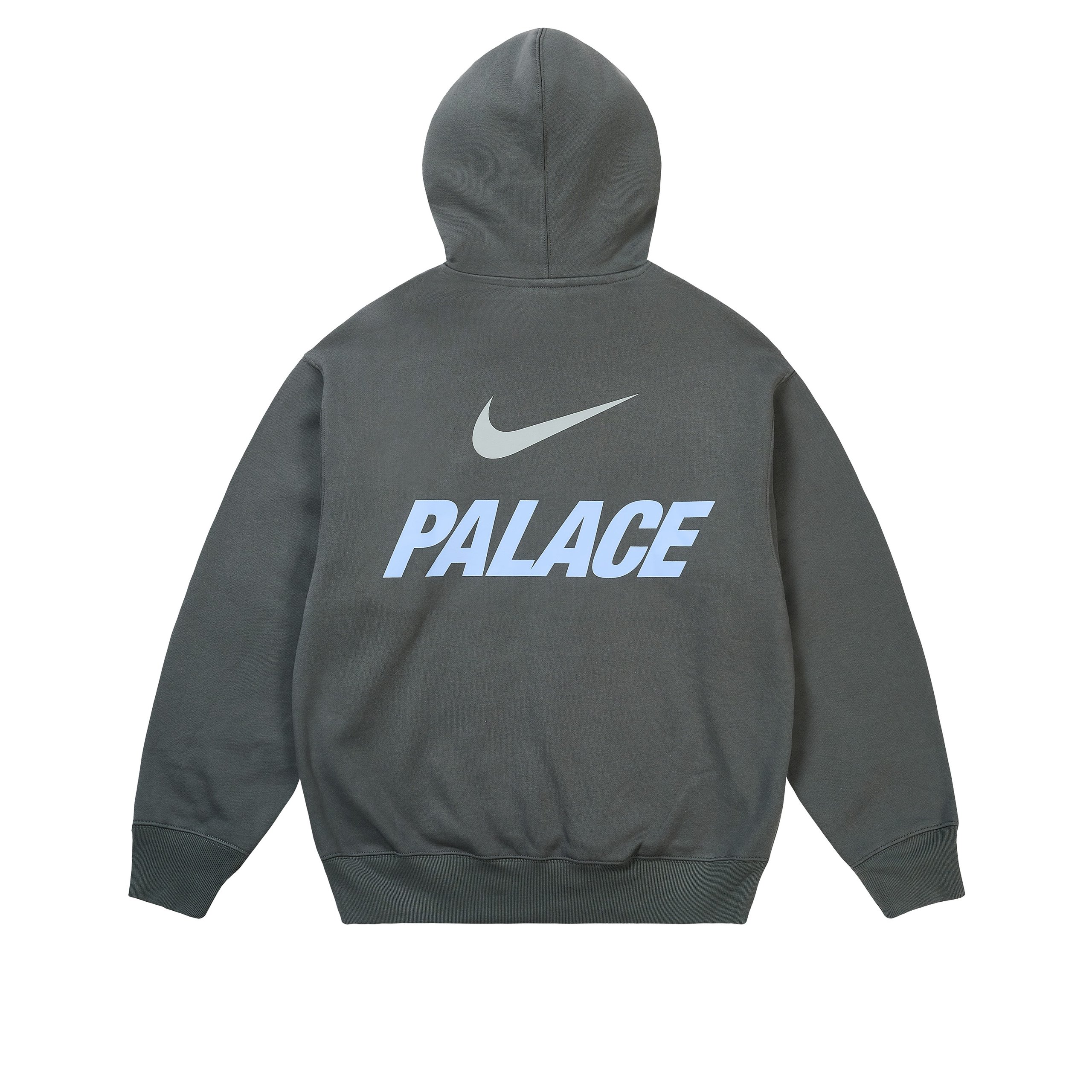 PALACE NIKE FONT SWOOSH HOOD CHARCOAL