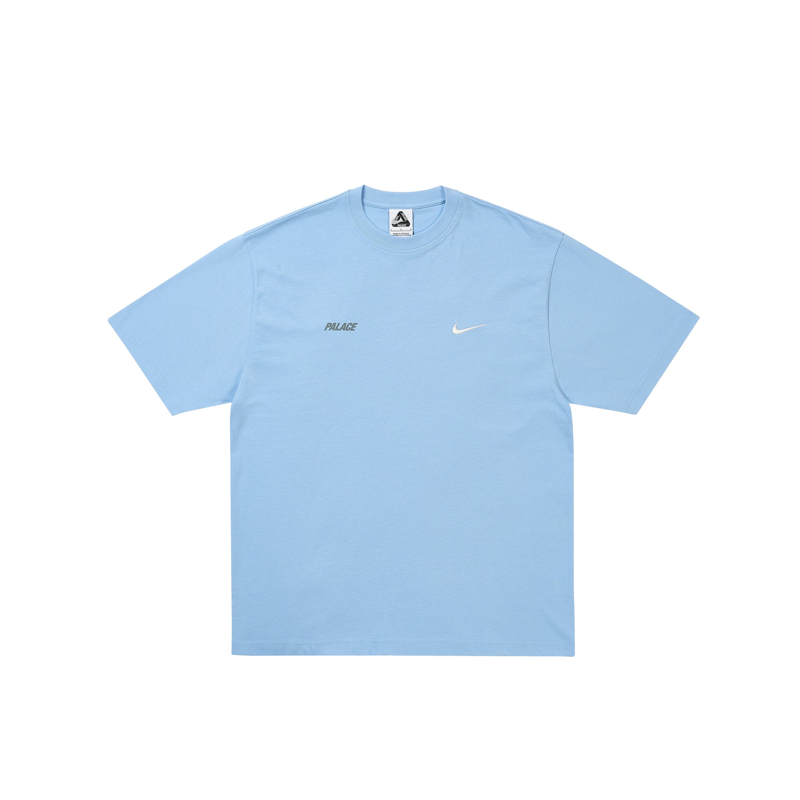 PALACE NIKE FONT SWOOSH T SHIRT SKY BLUE
