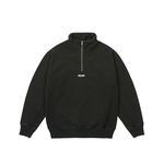 1/4 ZIP WASH OUT FUNNEL BLACK
