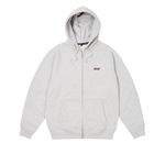 BASICALLY A ZIP HOOD GREY MARL