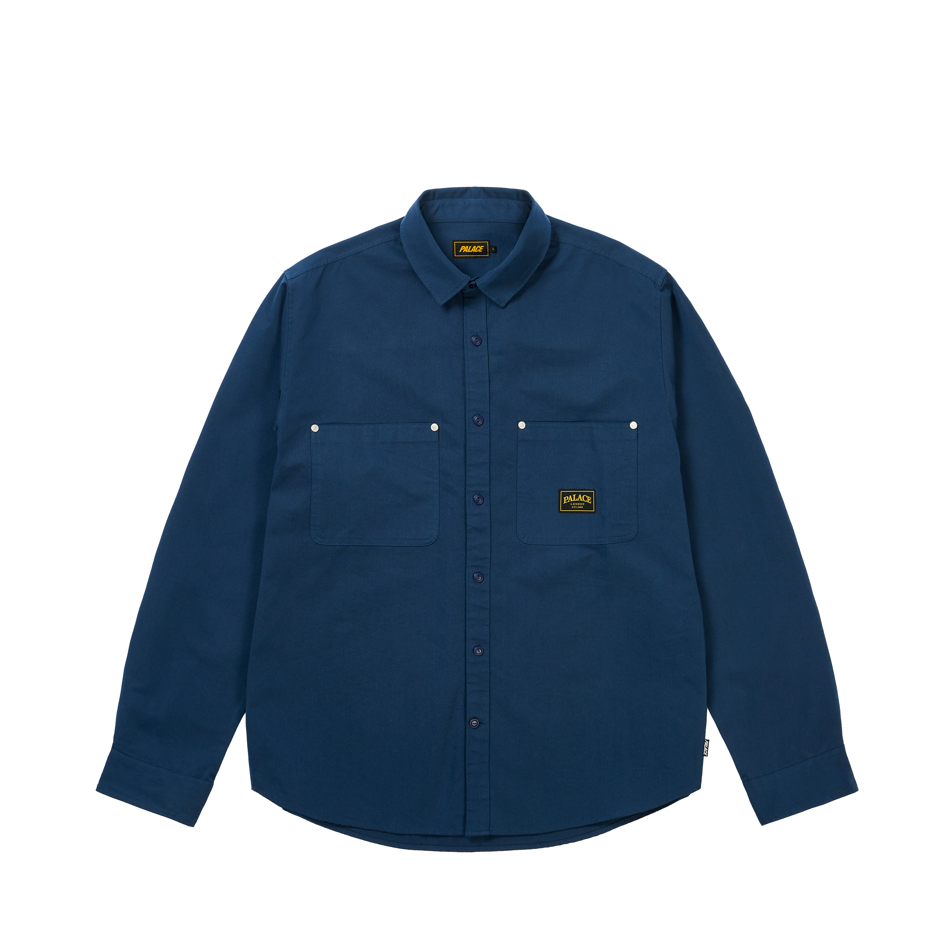 COTTON TWILL OVERSHIRT WASHED BLUE
