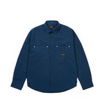 Palace restock - COTTON TWILL OVERSHIRT WASHED BLUE