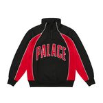 COURTSIDE 1/4 ZIP BLACK / TRUEST RED