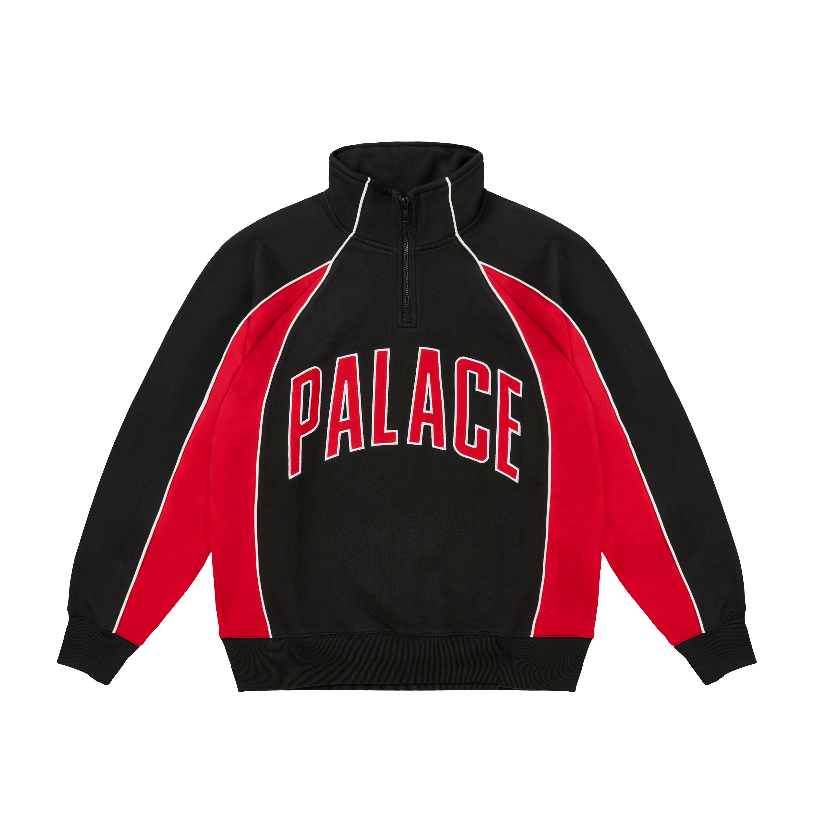 COURTSIDE 1/4 ZIP BLACK / TRUEST RED