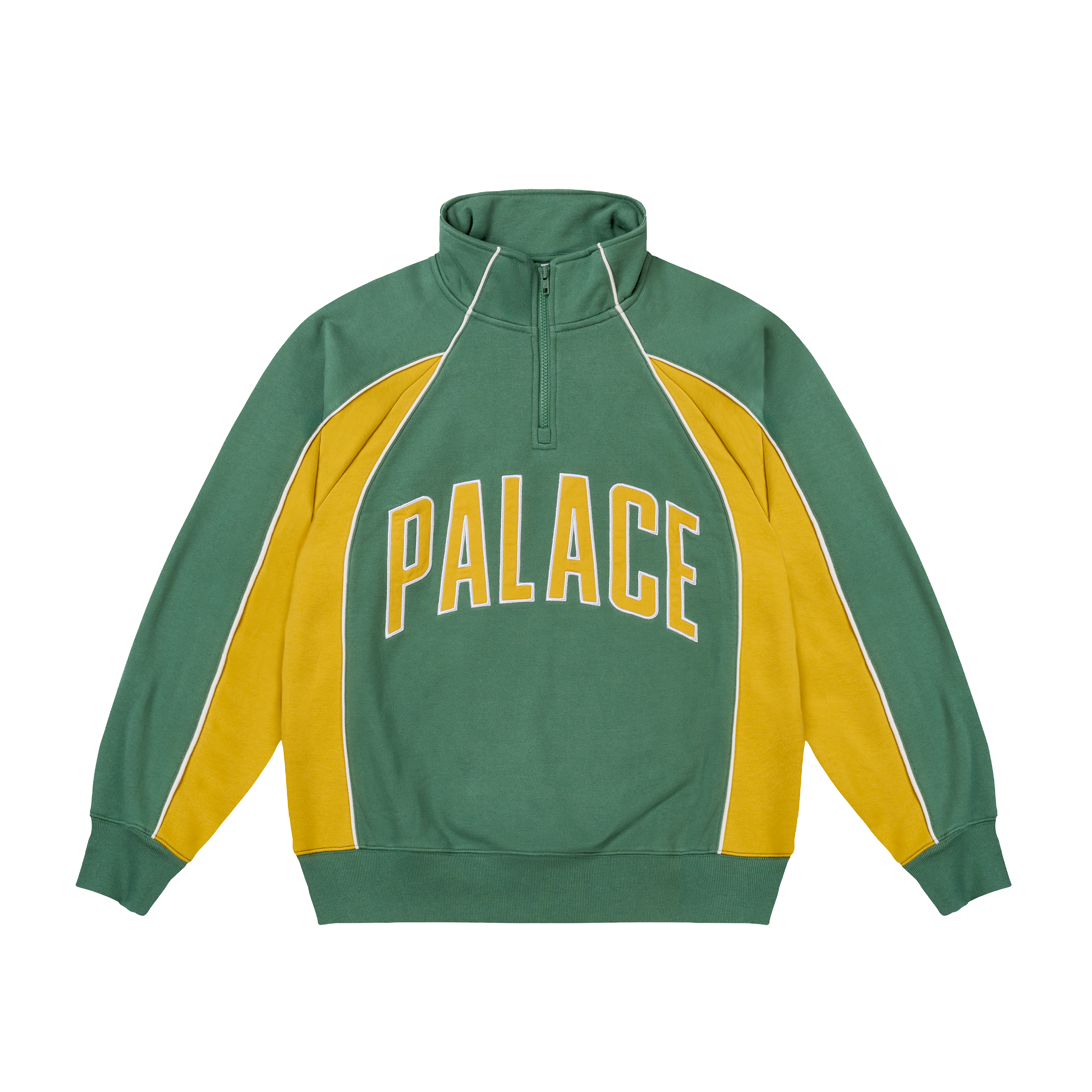 COURTSIDE 1/4 ZIP RACEY GREEN / SUNNY YELLOW