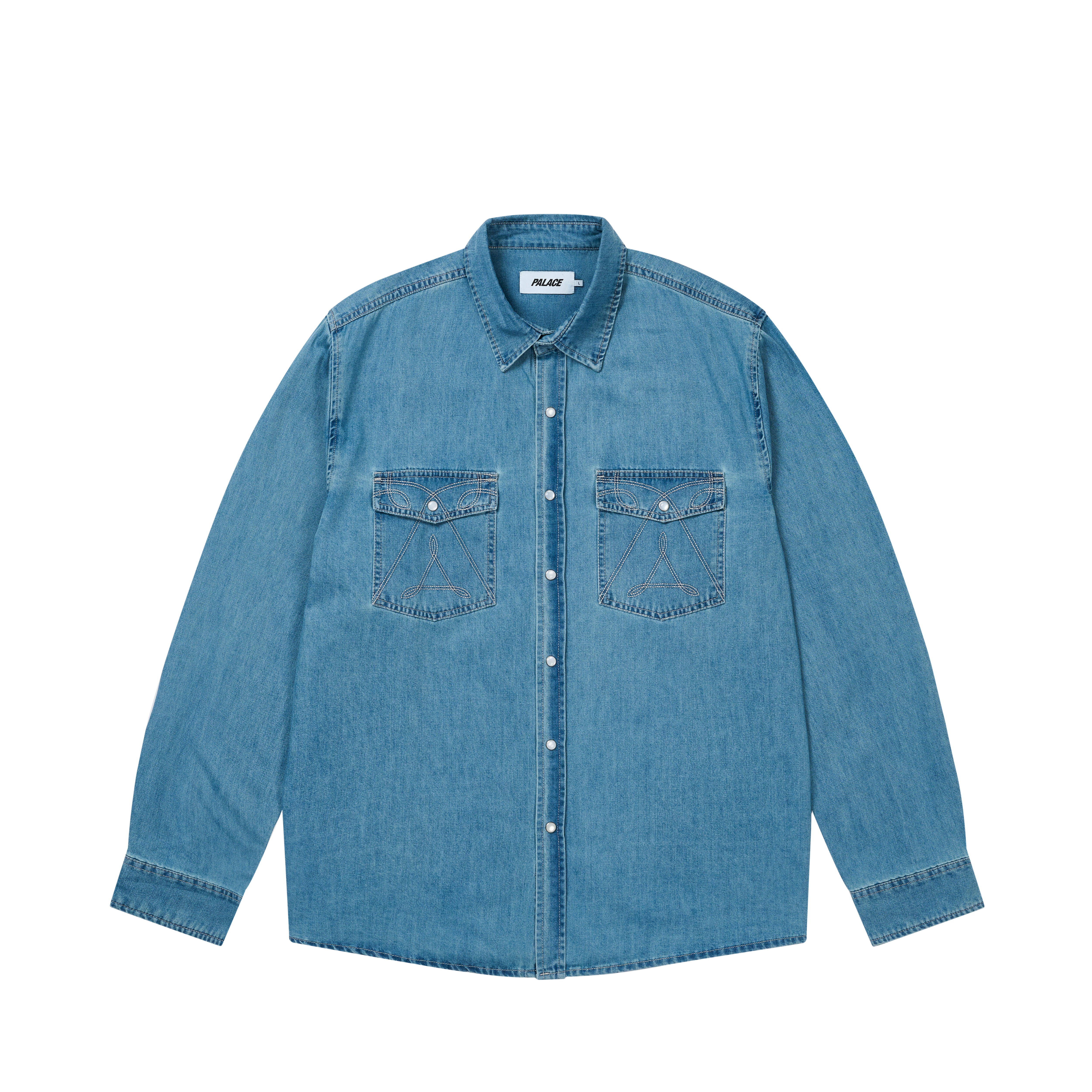 DENIM WESTERN OVER SHIRT STONE WASH