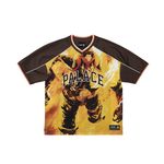 Palace restock - JUDGE DREDD FLAMES MESH JERSEY BROWN